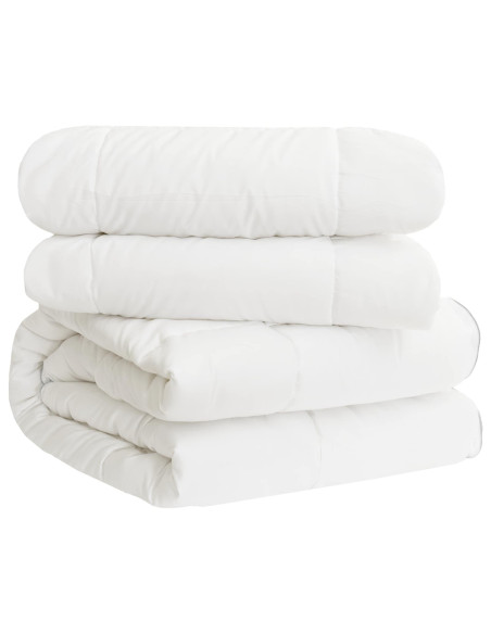 Set di Piumoni 3 pz 200 x 200 cm Tutte le stagioni Bambù Bianco