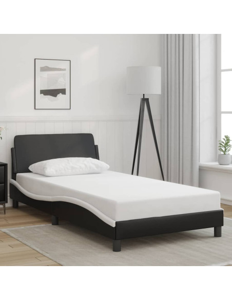 Giroletto Dover Nero e Bianco 100x190cm in Similpelle