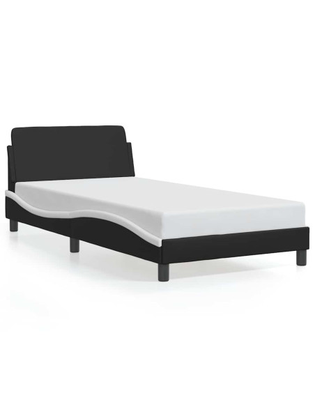Giroletto Dover Nero e Bianco 100x190cm in Similpelle