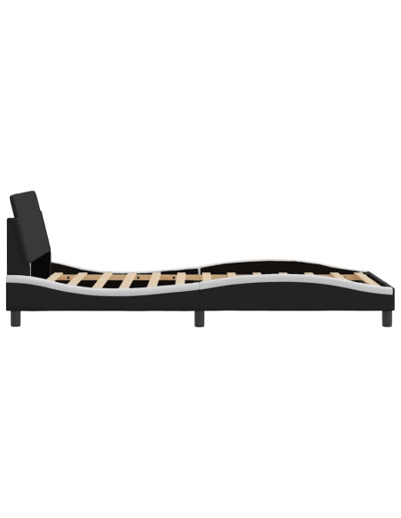 Giroletto Dover Nero e Bianco 100x190cm in Similpelle