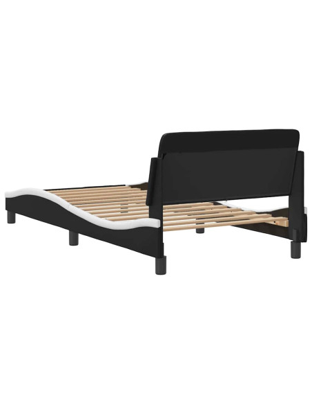 Giroletto Dover Nero e Bianco 100x190cm in Similpelle