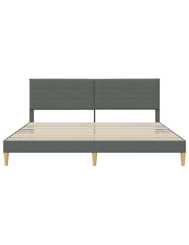 Struttura del letto Grigio Scuro 193 x 203 cm Tessuto