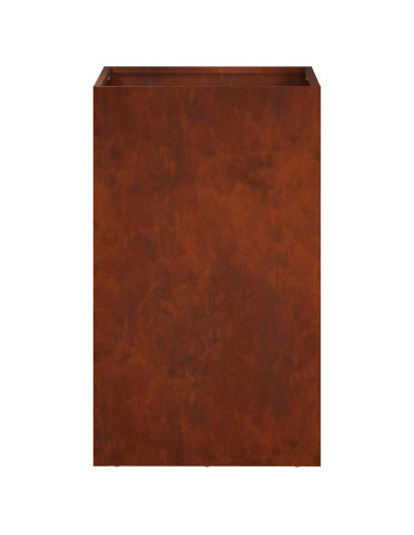 Vaso da giardino 2 pz Ruggine 30 x 30 x 50 cm Acciaio Corten