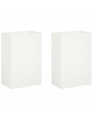 Vaso da giardino 2 pz Bianco 50 x 30 x 75 cm