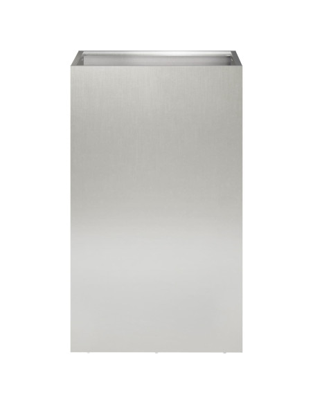 Vaso da giardino Argento 40 x 40 x 50 cm Acciaio Inox