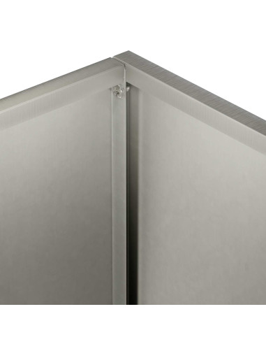 Vaso da giardino Argento 40 x 40 x 50 cm Acciaio Inox