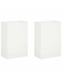 Vaso da giardino 2 pz Bianco 50 x 40 x 75 cm 2