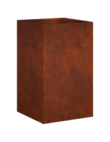 Vaso da giardino 2 pz Ruggine 40 x 40 x 50 cm Acciaio Corten