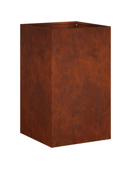 Vaso da giardino 2 pz Ruggine 40 x 40 x 50 cm Acciaio Corten