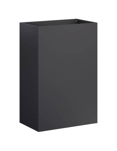 Vaso da giardino Nero 40 x 30 x 75 cm Acciaio laminato a freddo