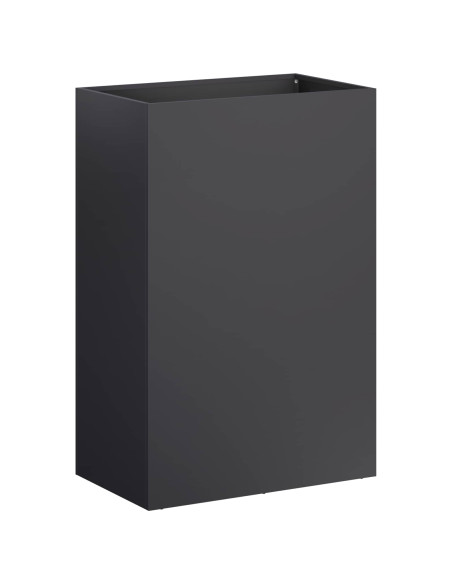 Vaso da giardino Nero 40 x 30 x 75 cm Acciaio laminato a freddo