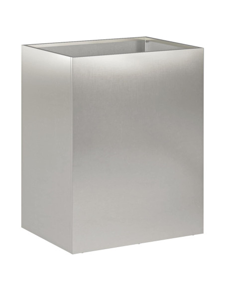 Vaso da giardino 2 pz Argento 40 x 30 x 40 cm Acciaio Inox
