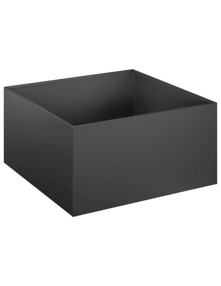 Vaso da giardino 2 pz Nero 40 x 40 x 30 cm