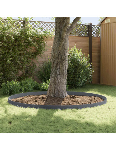 Bordura per Prato 30 pz 100 x 15 cm Acciaio Antracite