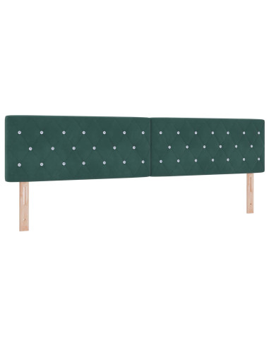 Letto con contenitore LED e materasso Verde Scuro 200 x 200 cm