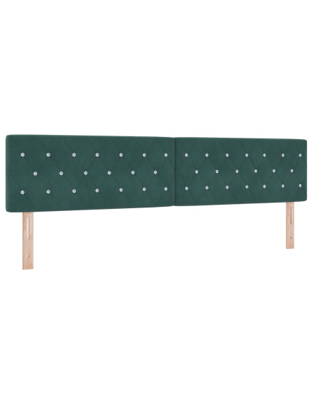 Letto con contenitore LED e materasso Verde Scuro 200 x 200 cm