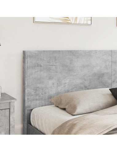 Struttura del letto con stoccaggio e testata Grigio Cemento