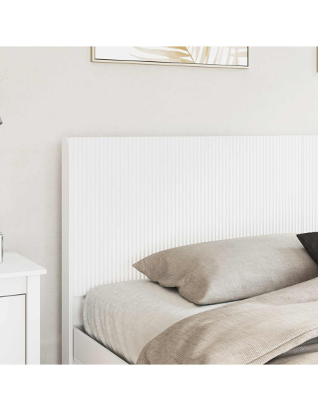 Struttura del letto con stoccaggio e testata Bianco
