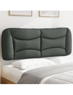 Cuscino Testiera Hvar Grigio Scuro 137 cm in Tessuto