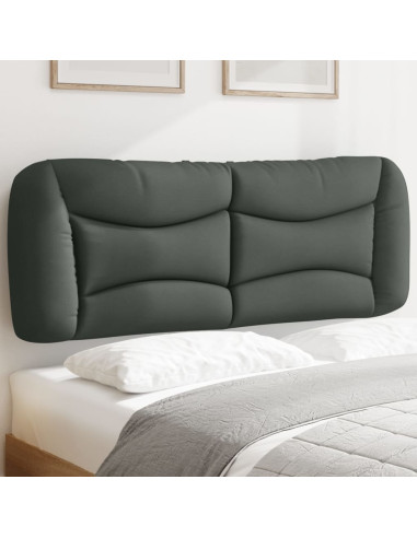 Cuscino Testiera Hvar Grigio Scuro 137 cm in Tessuto