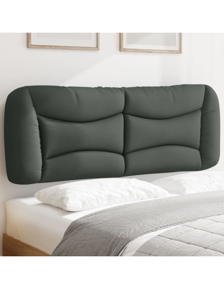 Cuscino Testiera Hvar Grigio Scuro 137 cm in Tessuto
