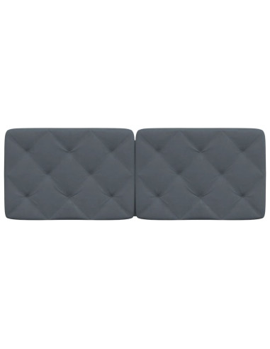Cuscino Testiera Grigio Scuro 137 cm in Velluto