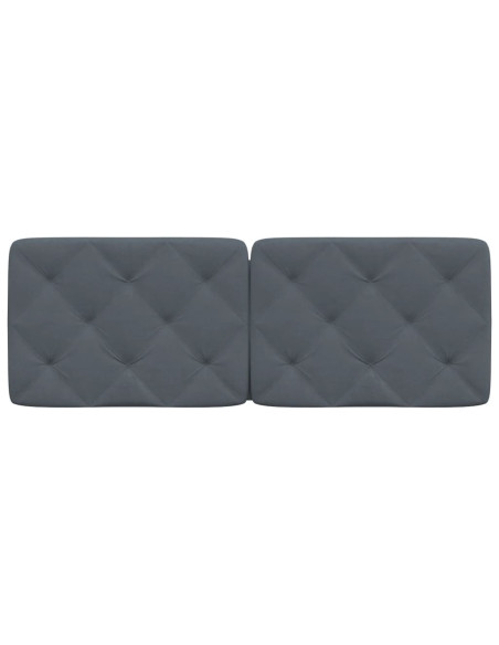 Cuscino Testiera Grigio Scuro 137 cm in Velluto