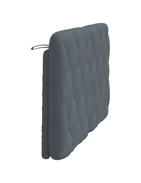 Cuscino Testiera Grigio Scuro 137 cm in Velluto