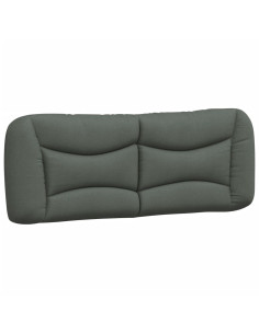Cuscino Testiera Hvar Grigio Scuro 137 cm in Tessuto 2