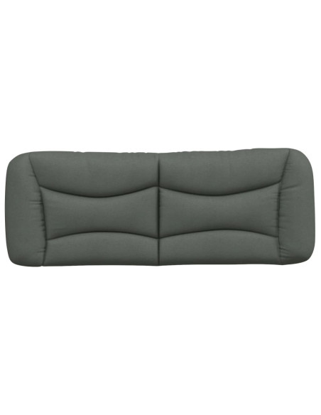 Cuscino Testiera Hvar Grigio Scuro 137 cm in Tessuto