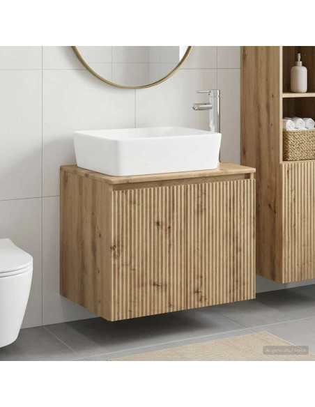 Set di mobili per il bagno Rovere Artigianale