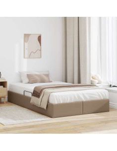 Letto ottomano Cappuccino 120 x 200 cm Pelle Sintetica