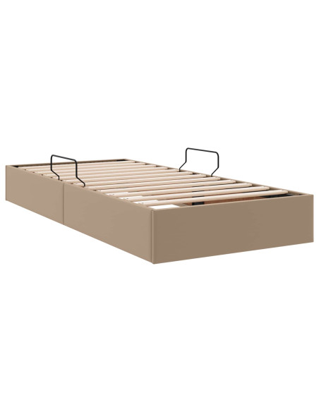 Letto ottomano Cappuccino 100 x 200 cm Pelle Sintetica