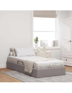 Letto ottomano con archiviazione Talpa 90 x 190 cm Tessuto