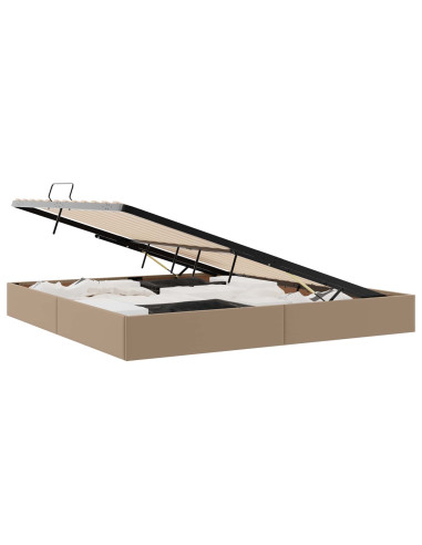 Letto ottomano Cappuccino 200 x 200 cm Pelle Sintetica