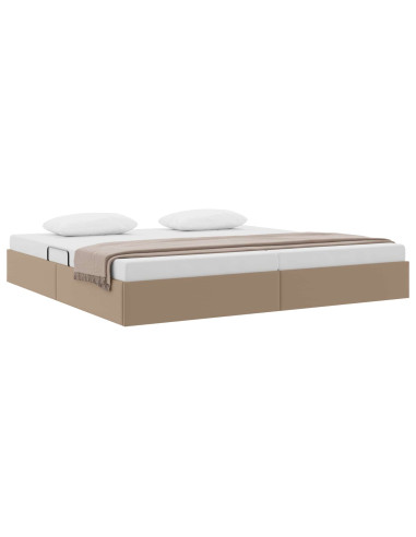 Letto ottomano Cappuccino 200 x 200 cm Pelle Sintetica