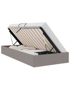 Letto ottomano con archiviazione Talpa 90 x 190 cm Tessuto 2