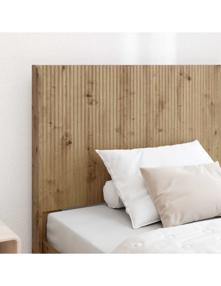 Struttura del letto con stoccaggio e testata Rovere Artigianale