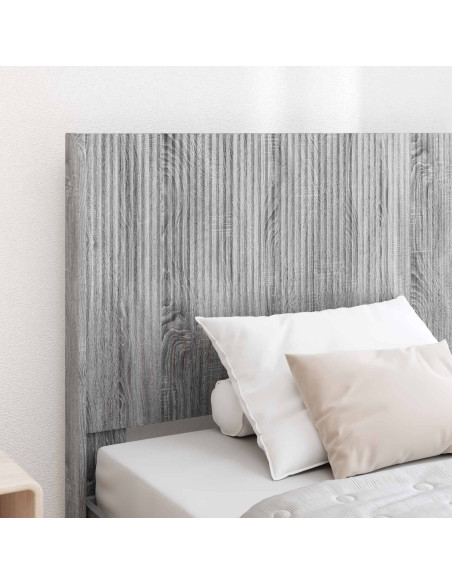 Struttura del letto con stoccaggio e testata Sonoma grigio