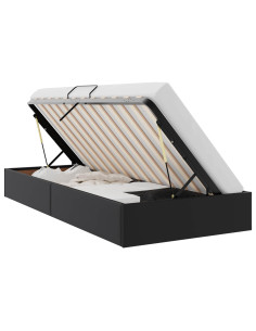 Letto ottomano Nero 90 x 190 cm Pelle Sintetica 2