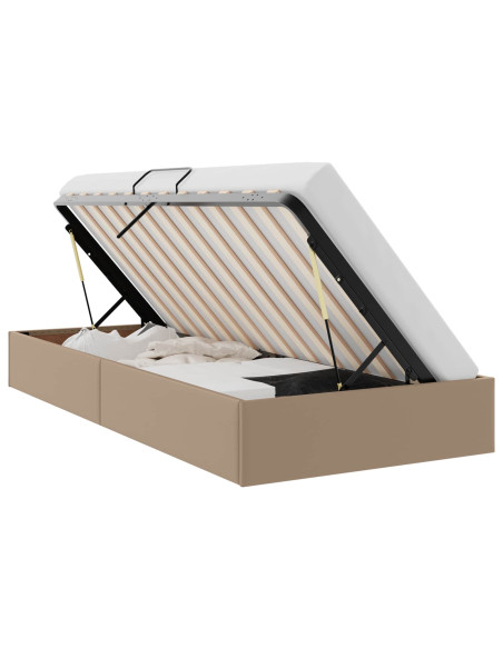Letto ottomano Cappuccino 90 x 190 cm Pelle Sintetica