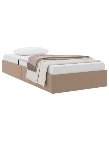 Letto ottomano Cappuccino 90 x 190 cm Pelle Sintetica