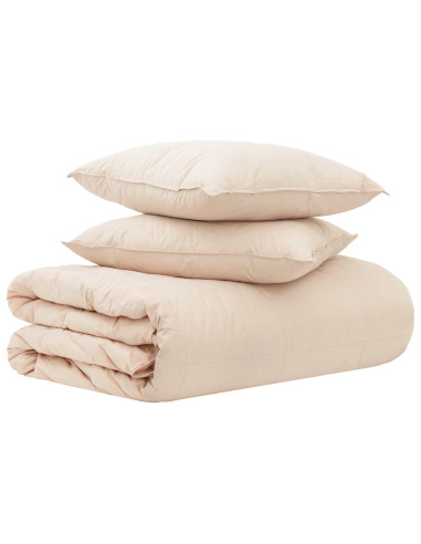 Set di Piumoni 2 pz 200 x 200 cm Kapok e Poliestere Beige