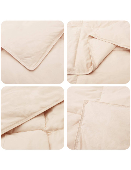Set di Piumoni 2 pz 260 x 240 cm Tutte le stagioni Beige