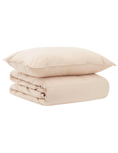 Set di Piumoni 2 pz 137 x 200 cm Tutte le stagioni Beige