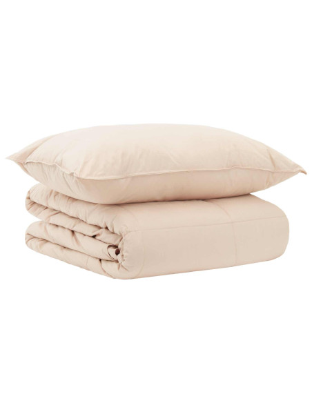 Set di Piumoni 2 pz 137 x 200 cm Tutte le stagioni Beige