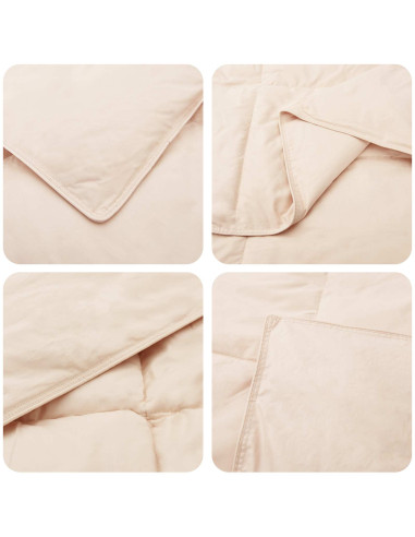 Set di Piumoni 2 pz Estate 100% Kapok Naturale Beige