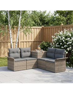 Set di divani 5 pz Grigio e Grigio Scuro