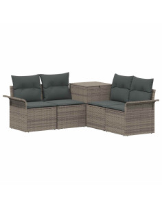 Set di divani 5 pz Grigio e Grigio Scuro 2