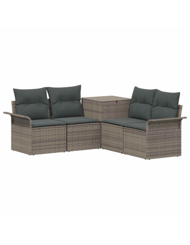 Set di divani 5 pz Grigio e Grigio Scuro